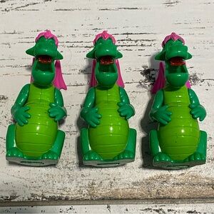Pete's Dragon Toy 1996 Disney McDonald's Happy Meal Toy ELLIOT Dragon Lot Of 3